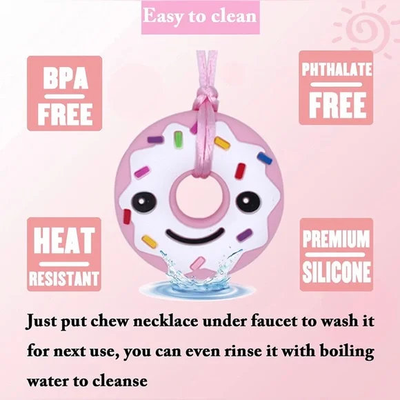 Chew Necklaces for Sensory Kids 5 pcs - Picture 5 of 7